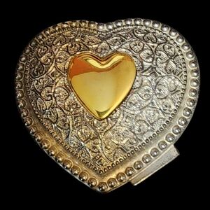 FTD silver-plated brass heart-shaped trinket or jewelry box